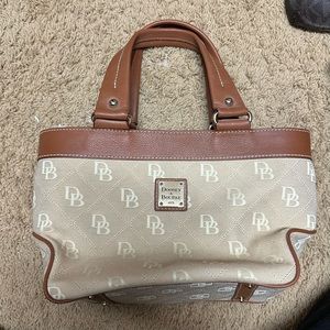 Vintage Dooney & Bourke Mini East/West Handle Tote Handbag